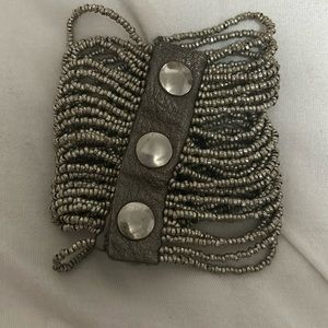 Beaded cuff bracelet